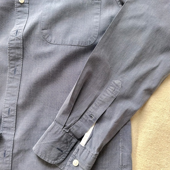 J. Crew cotton button-down collar shirt in medium blue-grey, size S slim - Picture 3 of 4